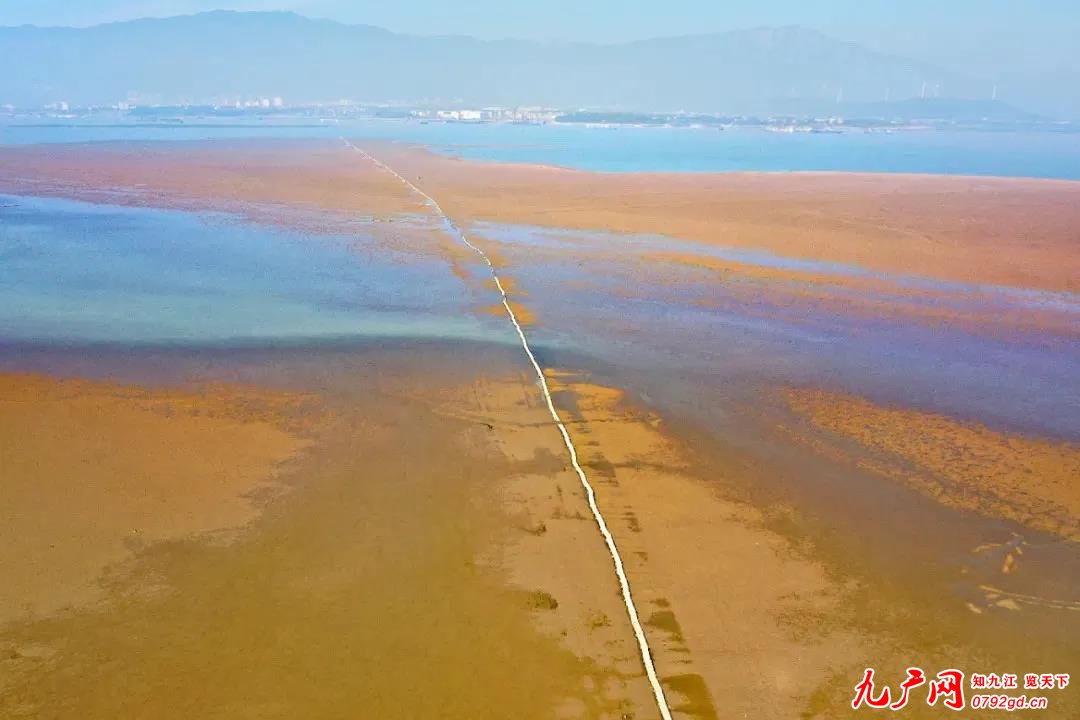 <b>鄱阳湖进入枯水期，这个古桥又露出水面啦</b>
